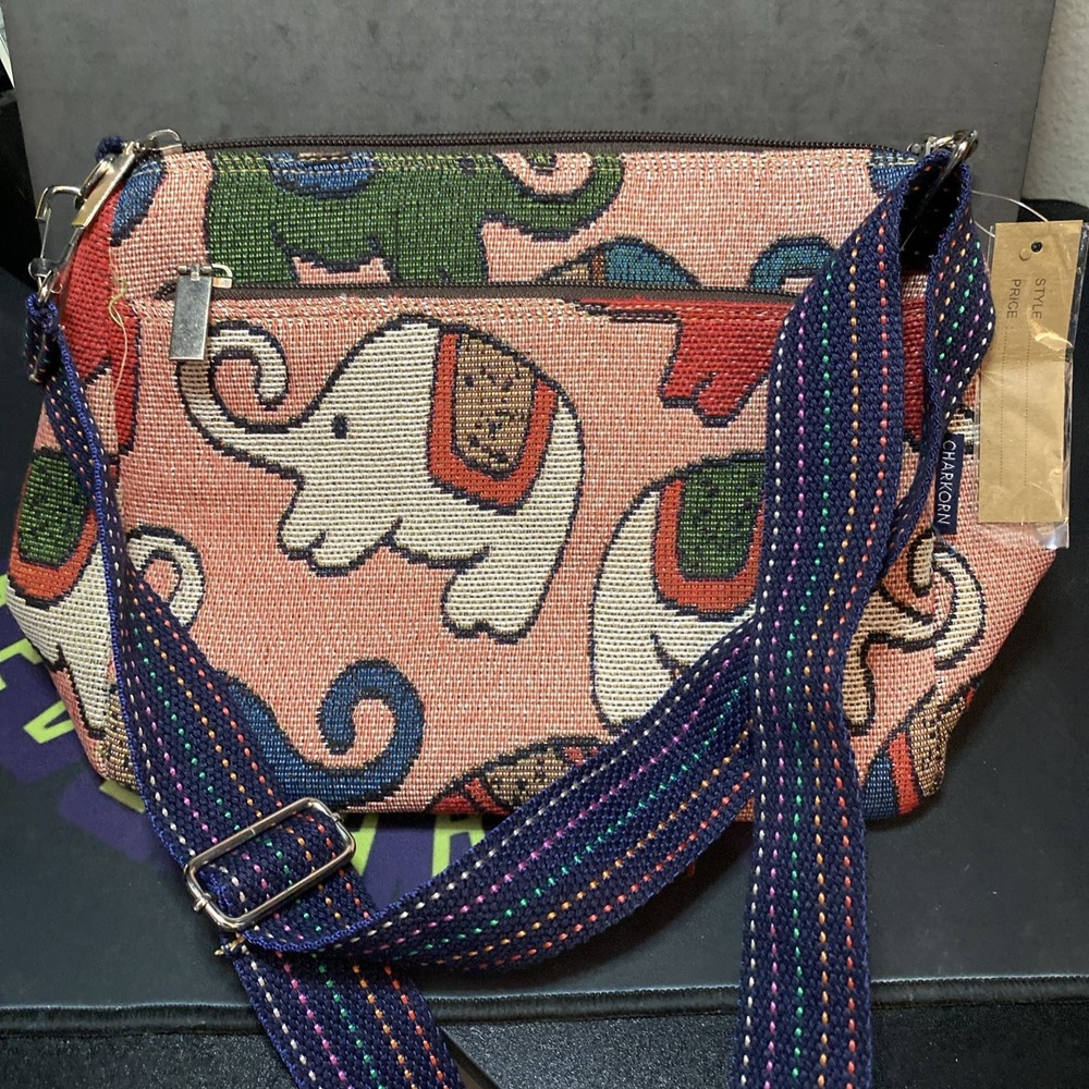 Charkorn Elephant Purse From Thailand New With Tags Pink